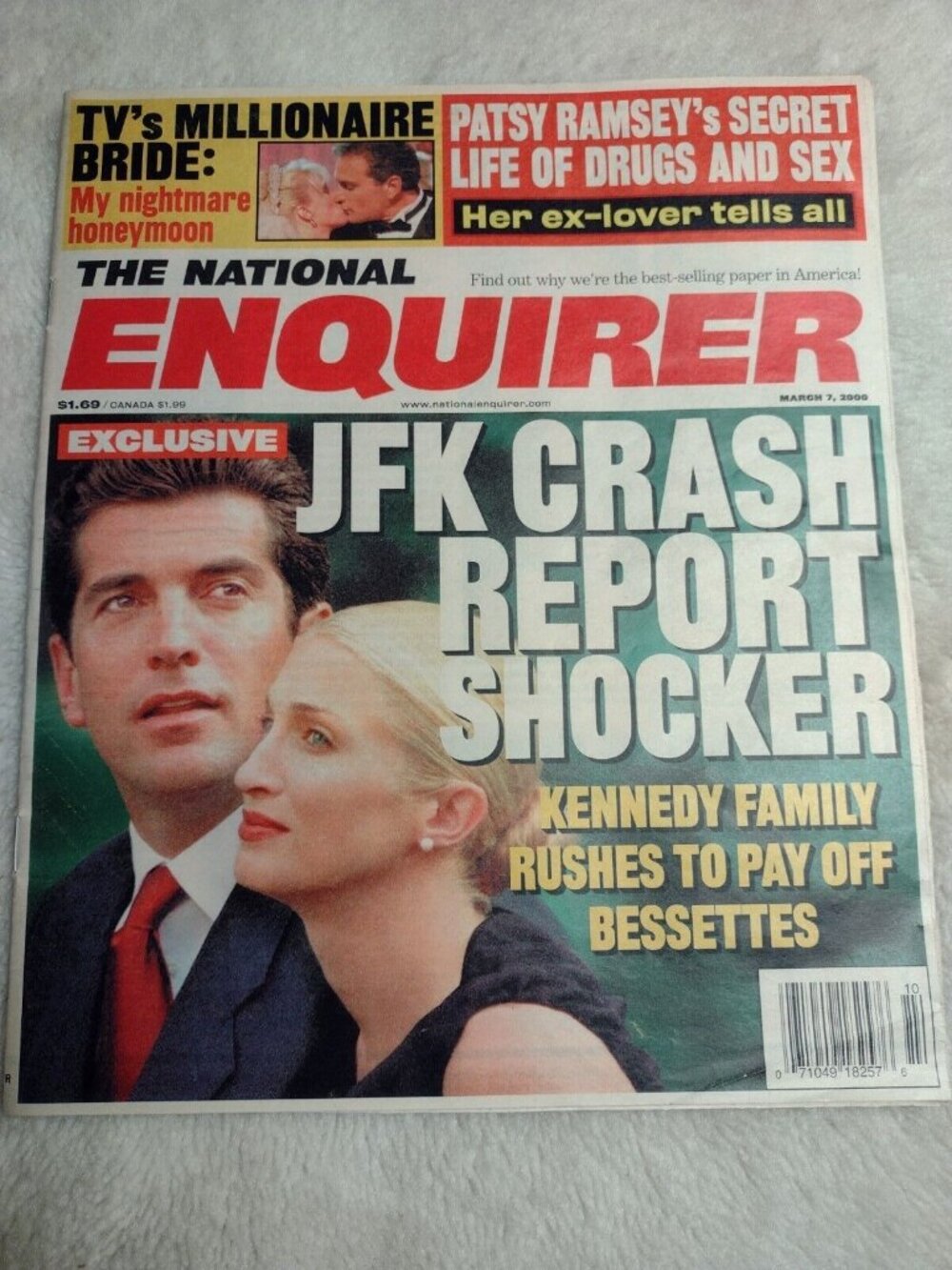 National Enquirer Magazine March 7, 2000 JFK Crash Kennedy Jonbenet Ramsey Celeb